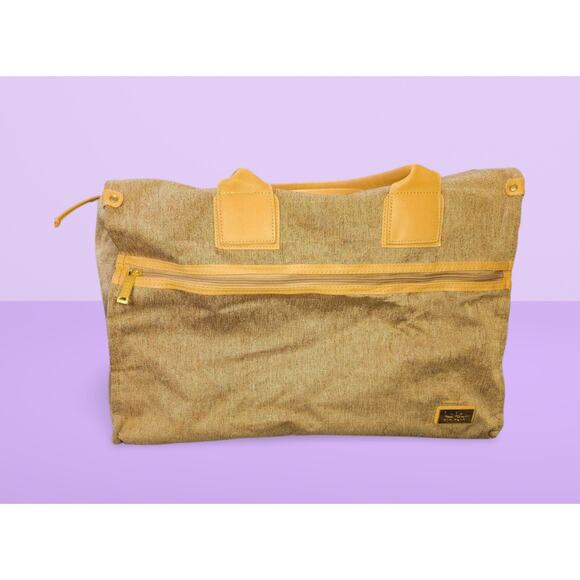 Nicole Miller New York Luggage Taylor Box Bag‎ Tan Large - Picture 1 of 7